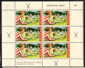 New Zealand Scott #B83a MNH Miniature Sheet Of 6: Boys Playing Field Hockey - Unused Stamps