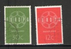 PAYS-BAS Netherlands 1959 EUROPA   YVERT N°708/09  OBLITERES - 1959