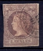 Espagne - 1860 Isabelle II YT 52 Obl. - Usados