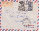 Moundou Tchad Afrique Colonie Française Lettre Recommandée Par Avion Pour Marseille Marcophilie - Covers & Documents