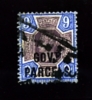 GREAT BRITAIN - 1888 QUEEN VICTORIA  9d. PURPLE & BLUE OVPT  GOV.T PARCELS  USED - Dienstzegels