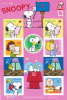 Japan Mi 5190-5197 Mini Sheet: Greetings Snoopy - Charly Brown - Letter - Woodstock - Sally Brown ** - Hojas Bloque