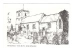 Dessin Croquis - STOKESAY CHURCH SHROPSHIRE - Eglise Cimetière - Signé ?? Putuck .... - Shropshire