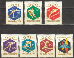 Ungarn; 1960; Michel 1668/74 **; Olimpische Winterspiele Squaw Valley USA - Nuevos