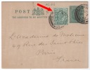 PS Obl LONDRES 1902 Pour PARIS ( PERFORATE  HKL ) On The Back : SOCIETY FOR...........to See - Stamped Stationery, Airletters & Aerogrammes