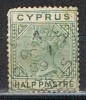 Sello 1/2 Piastra CHIPRE 1882,  Plate 1, Yvert Num 16 º - Chipre (...-1960)