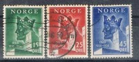 Serie Completa Fundacion De OSLO, Noruega 1950. Yvert Num 317-319 º - Gebraucht