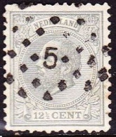 1872 Koning Willem III 12½  Cent Grijs  NVPH 22 H - Usati
