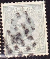 1872 Koning Willem III  12½ Cent Grijs Tanding 12½  Grote Gaten NVPH 22 L - Oblitérés