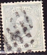 1872 Koning Willem III  12½ Cent Grijs Tanding 12½  Grote Gaten NVPH 22 L - Usados