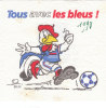 Serviette Papier Foot, Tous Avec Les Bleus 1998, Equipe De France F.F.F Recto/verso - Reclameservetten