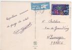 Timbre  " Feu D´artifice " / Carte  , Postcard Du  28/07/66 ?? Pour La France - Brieven En Documenten