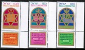 ISRAEL    Scott #  606-8**  VF MINT NH TABS - Unused Stamps (with Tabs)