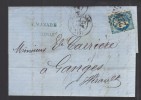 FRANCE N° 46 Obl. (infime Défaut) S/Lettre Entiére - 1870 Emissione Di Bordeaux