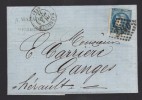 FRANCE N° 46 Obl. (infime Défaut) S/Lettre Entiére - 1870 Uitgave Van Bordeaux