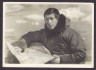 Greenland PPC Greenland Explorer Knud Rasmussen Portrait W. Map - Greenland