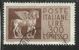 ITALIA REPUBBLICA ITALY REPUBLIC 1968 1976 ESPRESSI SPECIAL DELIVERY ESPRESSO PEGASO LIRE 300 USATO USED OBLITERE' - Express-post/pneumatisch