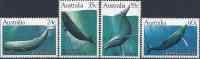 1982 AUSTRALIE 763-66** Cetacés,baleine - Neufs