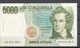 Banconota 5.000 Lire Bellini FDS - 5000 Lire