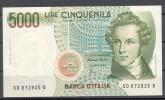 Banconota 5.000 Lire Bellini FDS - 5000 Liras