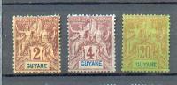 GUYA 296 - YT 31 *(GTC)-32 * (GTC) - 36 * - Unused Stamps