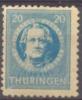 1945 Thüringen Freimarken 20 Pf Gezähnt Mi 98 AX W / Sc 16N7 / YT 15 Gepr. / Signed Postfrisch/MNH/neuf Sans Charniere - Nuovi