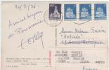 4 Timbres  / Carte Du 20/07/76 Pour La France - Covers & Documents