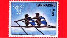 Nuovo - MH - SAN MARINO - 1964 - Olimpiadi Di Tokio - 5 L. • Canottaggio - Unused Stamps