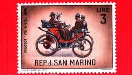 Nuovo - MNH - SAN MARINO - 1962 - Storia Dell´automobile - 3 L. • Peugeot Del 1895 - Nuevos