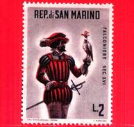 Nuovo - MNH - SAN MARINO - 1961 - Caccia Antica - 2 L. • Falconiere - Nuevos