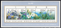 New Zealand Scott #986 MNH Souvenir Sheet Of 5: Orchids - NZ World Stamp Exhibition - Nuevos