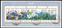 New Zealand Scott #986 Used Souvenir Sheet Of 5: Orchids - NZ World Stamp Exhibition - Used Stamps