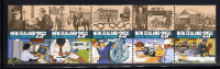 New Zealand Scott #843 MNH Strip Of 5: Centenary Of Police Force Act - Ongebruikt