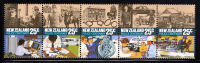 New Zealand Scott #843 MNH Strip Of 5: Centenary Of Police Force Act - Police - Gendarmerie