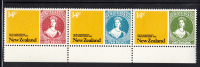 New Zealand Scott #703b MNH Strip Of 3:125th Anniversary Of New Zealand Postage Stamps - Ongebruikt