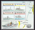 New Zealand Scott #842a MNH Souvenir Sheet Of 4: Navy Ships - Philomel, Achilles, Rotoiti, Canterbury - Nuevos