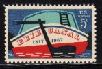 1967 USA Erie Canal Stamp Sc#1325 River Boat Ship Lake - Eau