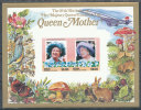 ST.VINCENT GRENADINES UNIION  ISL 2002 QUEEN MOTHER 2  M/S OF 2 IMPERF RARE! NL VF MNH - St.-Vincent En De Grenadines