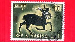 SAN MARINO - Usato - 1970 - Segni Zodiacali - 1 L. • Ariete - Used Stamps