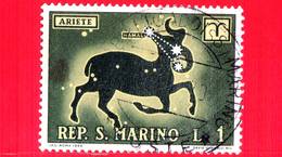 SAN MARINO - Usato - 1970 - Segni Zodiacali - 1 L. • Ariete - Oblitérés