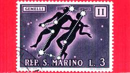 SAN MARINO - Usato - 1970 - Segni Zodiacali - 3 L. • Gemelli - Used Stamps