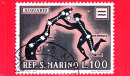 SAN MARINO - Usato - 1970 - Segni Zodiacali - 100 L. • Acquario - Oblitérés