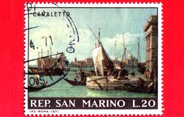 SAN MARINO - Usato - 1971 - Canaletto - 20 L. • Punta Dogana, Opera Di Canaletto - Gebruikt