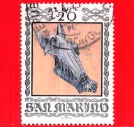 SAN MARINO - Usato - 1974 - Armature E Armi Antiche - 20 L. • Testiera Da Cavallo - Used Stamps