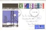 FDC 1964 Forth Road Bridge Set 2 + 9d Queens Head  Addressed To New Zealand Roughly Opened - 1952-1971 Pre-Decimal Issues