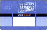 @+ CINECARTE UGC Solo (Date : 31/06/2012) Lettre A - Bioscoopkaarten