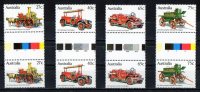 Australia 1983 Historic Fire Engines Gutter Pairs Set Of 4 MNH - Neufs