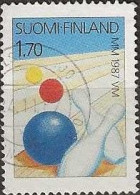 FINLAND 1987 11th World Ten Pin Bowling Championships - 1m70 Balls And Pins  FU - Gebruikt