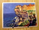 IMA ILES ET COTES DE FRANCE SERIE E IMAGE N° 8 CORSE LES FALAISES DE BONIFACIO IMAGE CHROMO GRAND FORMAT 12 X 16 - Albums & Katalogus