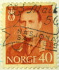 Norway 1958 King Olav V 40ore - Used - Usados